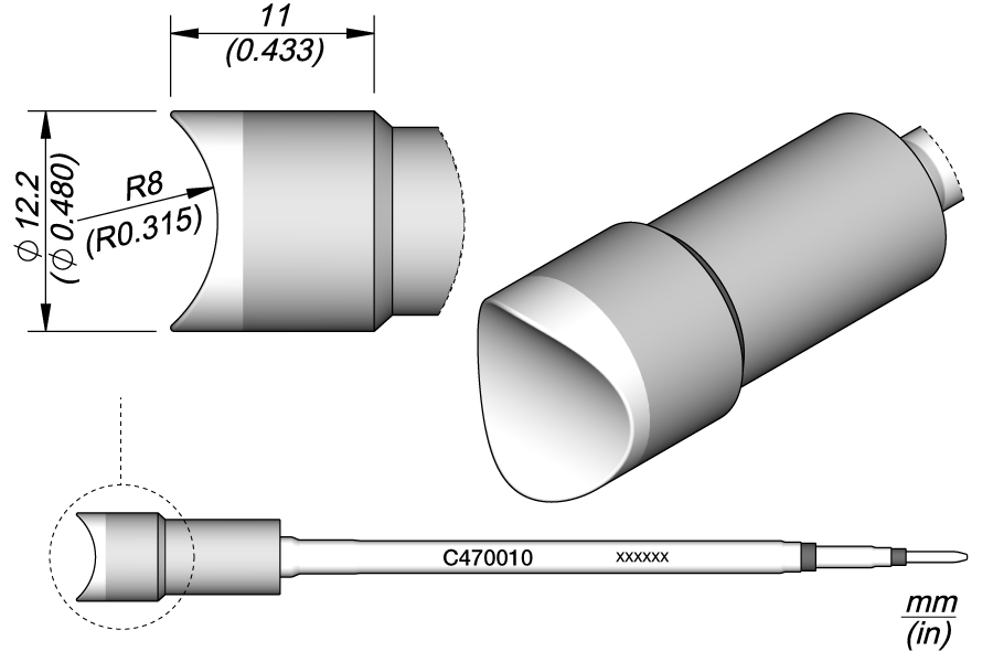 C470010 - Pin / Connector Cartridge R 8